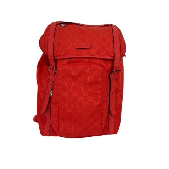 Gucci Red Nylon Backpack - Picture 2 of 8